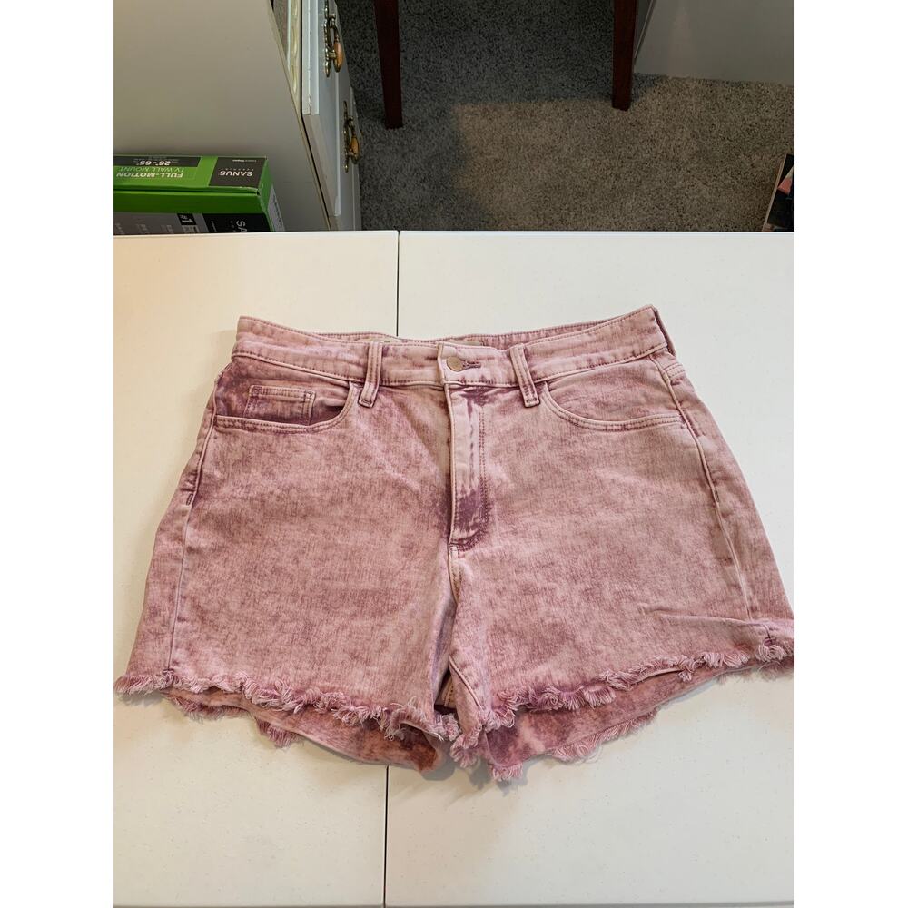 Universal Thread High Rise Midi Shorts Womens Size 10 Stone Washed distressed